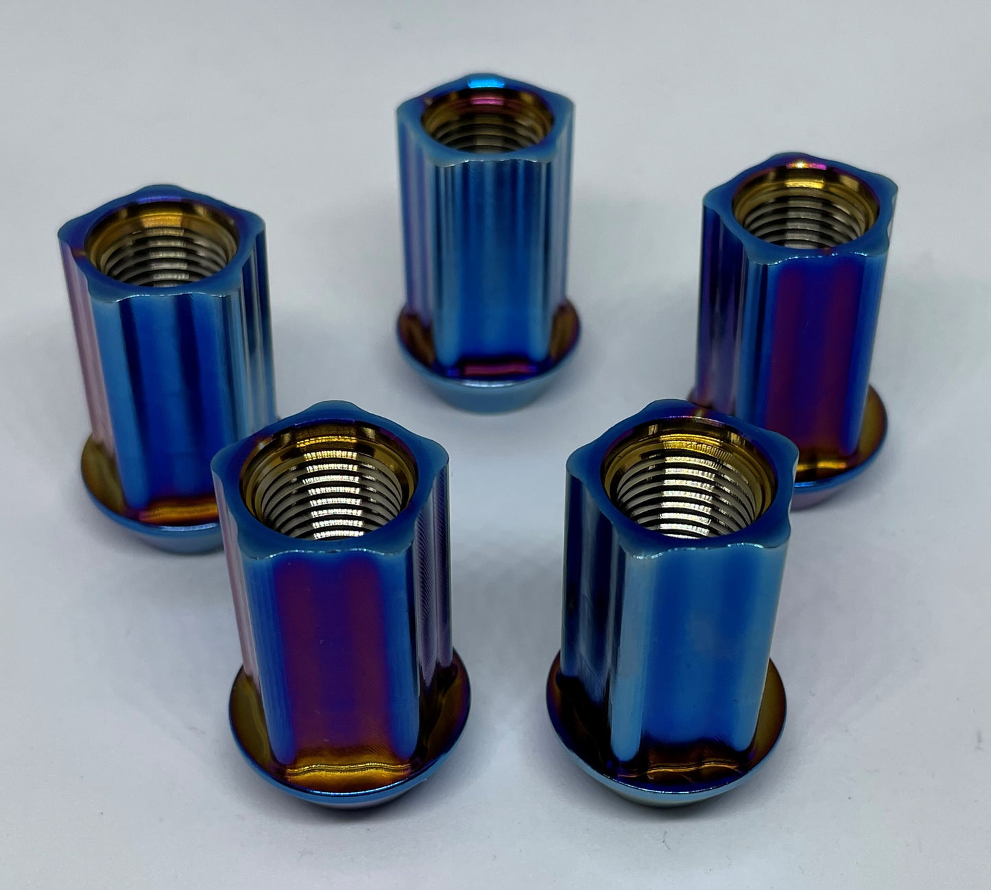 Set of Titanium PENTALUG locking lug nuts with socket for Tesla Model S 3 X Y M14x1.5 (set of 20)